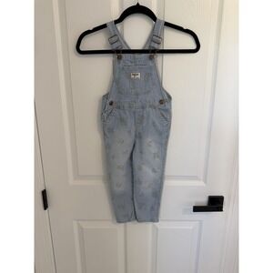 Toddler 3T Girls Oshgosh Floral Full Length Bibs